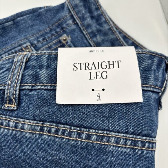Future Collective Reese Sz 4 Western Seamed High Rise Straight Leg Denim Jeans - Picture 6 of 7